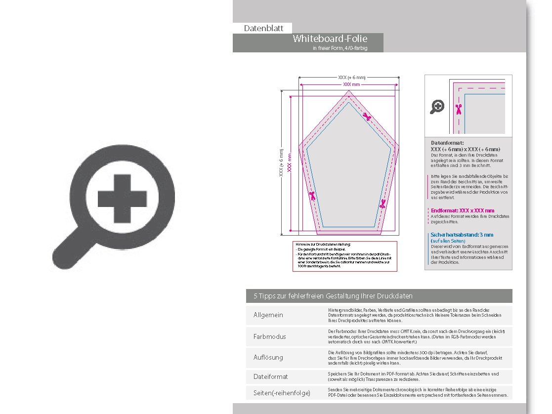 Product Bild hochwertige_whiteboard-folie_inkl__laminat_in_frei-form_(eine_stanzform_m__glich)___einseitig_4_0-farbig_bedruckt
