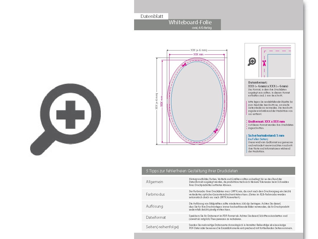 Product Bild hochwertige_whiteboard-folie_inkl__laminat_oval_(oval_konturgeschnitten)___einseitig_4_0-farbig_bedruckt