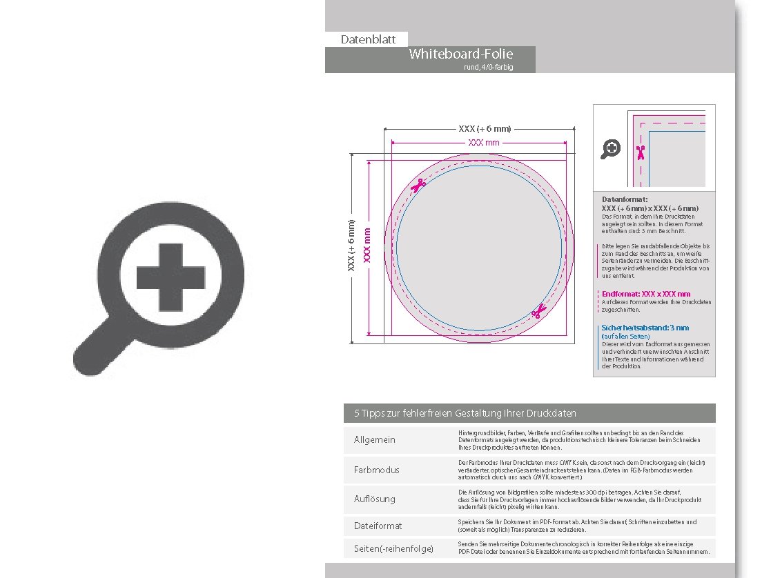 Product Bild hochwertige_whiteboard-folie_inkl__laminat_rund_(kreisrund_konturgeschnitten)___einseitig_4_0-farbig_bedruckt
