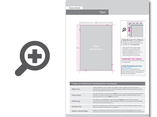 Product Bild flyer_din_a6_(10_5_cm_x_14_8_cm)__beidseitig_bedruckt_(4_4_farbig_+_1_sonderfarbe_hks)