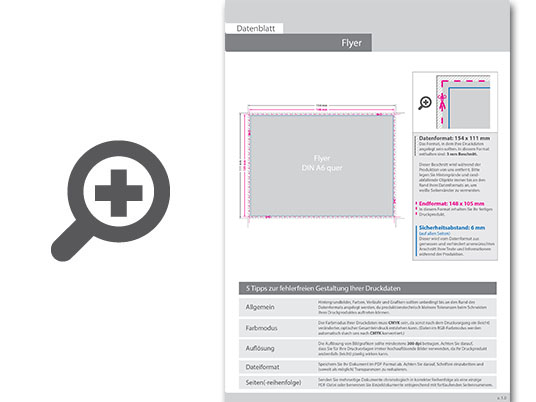 Product Bild flyer_din_a6_quer_(14_8_cm_x_10_5_cm)__einseitig_bedruckt