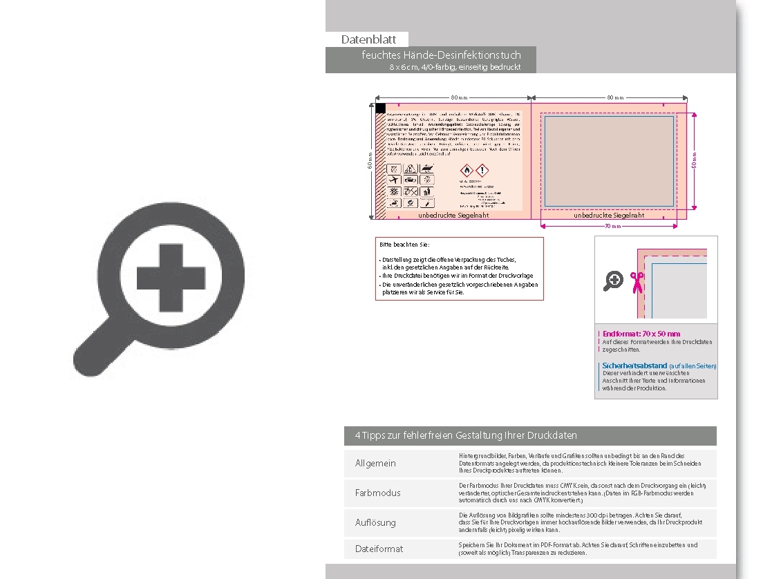 Product Bild topseller__h__nde-desinfektionstuch__8_x_6_cm__4_0-farbig_einseitig_bedruckt