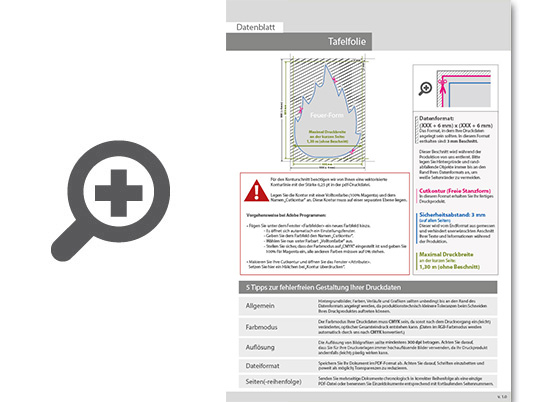Product Bild hochwertige_tafelfolie_mit_wei__druck_in_feuer-form_konturgeschnitten___einseitig_1_0-farbig_bedruckt