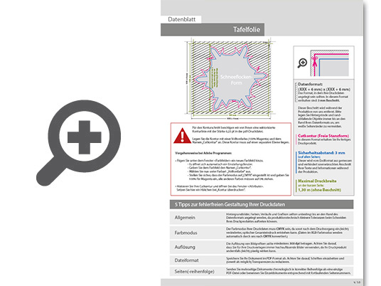 Product Bild hochwertige_tafelfolie_mit_wei__druck_in_schneeflocke-form_konturgeschnitten___einseitig_1_0-farbig_bedruckt