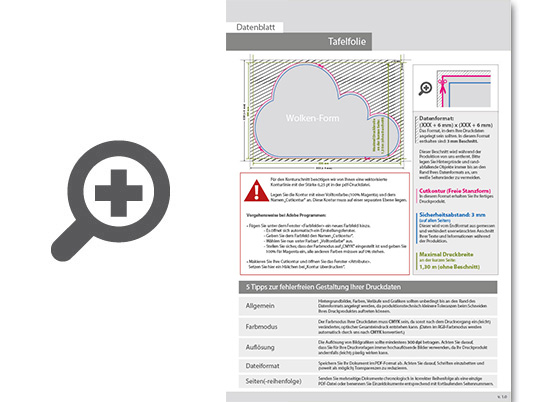 Product Bild hochwertige_tafelfolie_mit_wei__druck_in_wolke-form_konturgeschnitten___einseitig_1_0-farbig_bedruckt