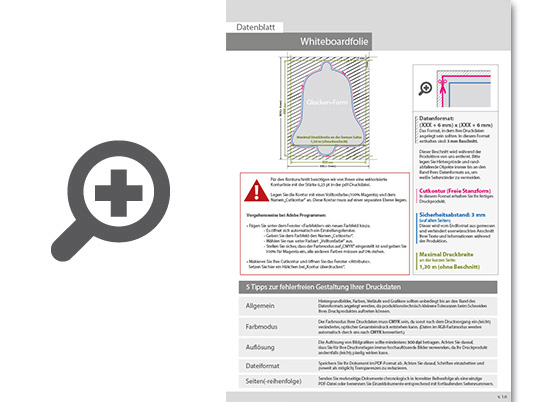 Product Bild hochwertige_whiteboard-folie_inkl__laminat_in_glocke-form_konturgeschnitten___einseitig_4_0-farbig_bedruckt