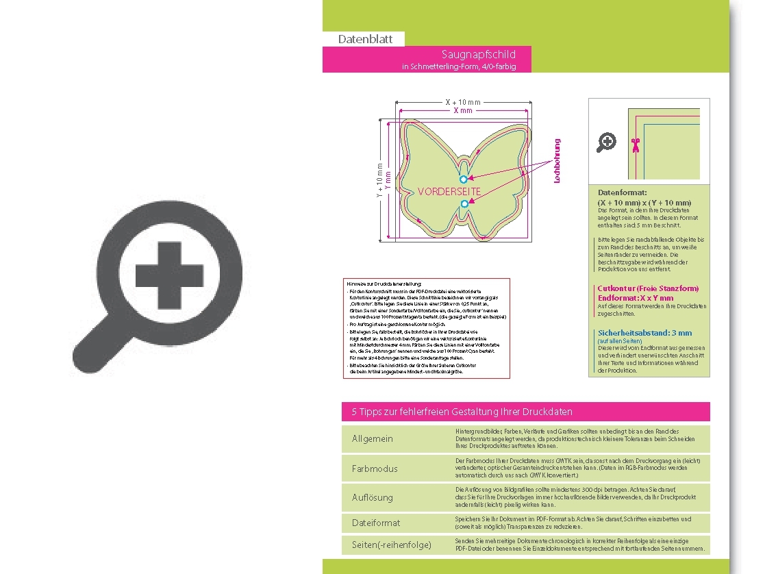 Product Bild saugnapfschild_in_schmetterling-form_konturgefr__st___einseitig_4_0-farbig_bedruckt
